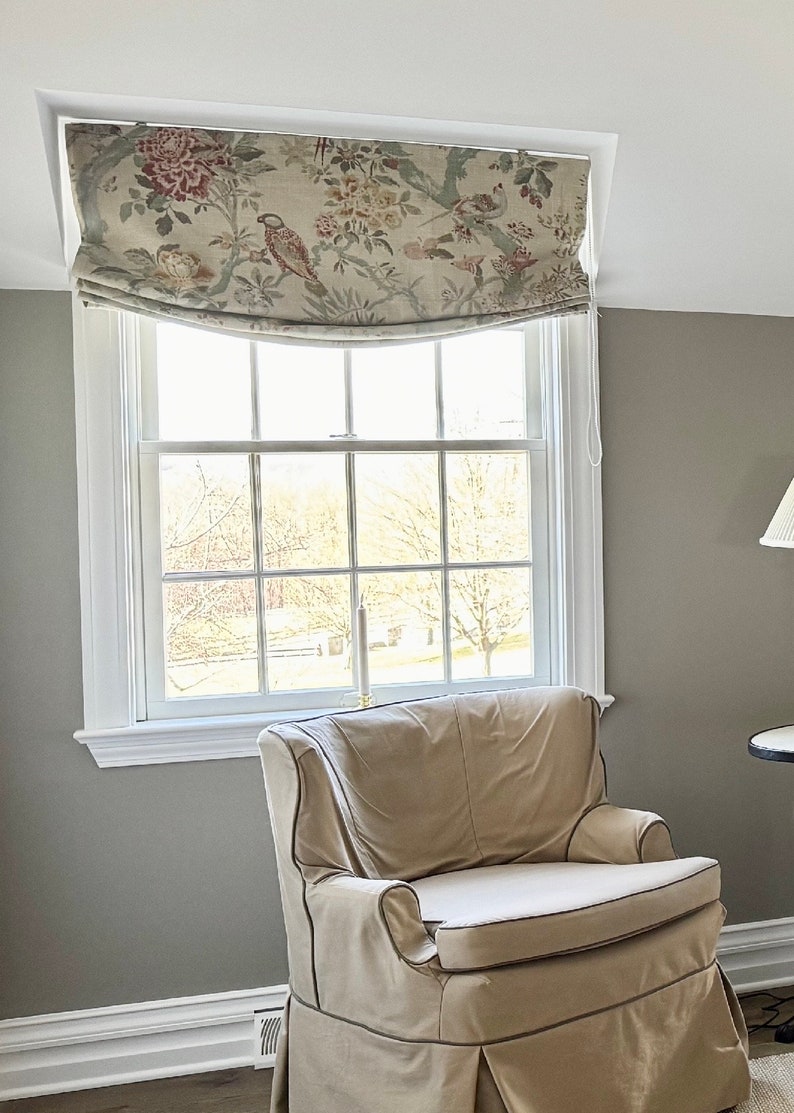 Custom Roman Shades and Curtains, Fabric by Your Choice, Handmade Window Treatment, Made to order image 8