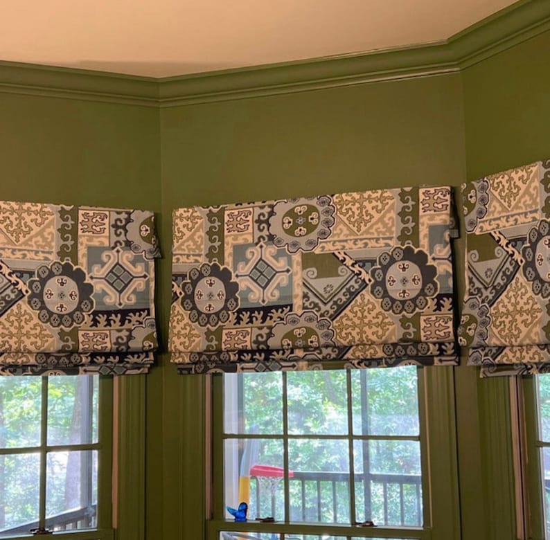 Custom Roman Shades and Curtains, Fabric by Your Choice, Handmade Window Treatment, Made to order image 7