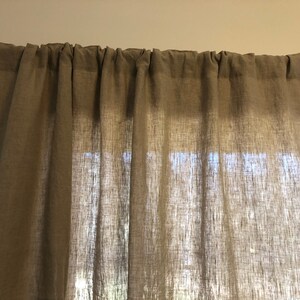 Gardinpanel i blekt linne: Europeiskt lin, anpassad storlek bild 4