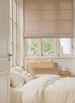 Linen Texture Custom Roman Shades, Flat Fold Modern Designer Fabric Shades, Thick Linen Window Treatment, Made to order