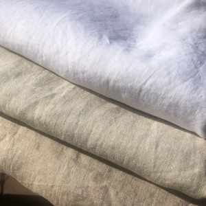 Gardinpanel i blekt linne: Europeiskt lin, anpassad storlek bild 10