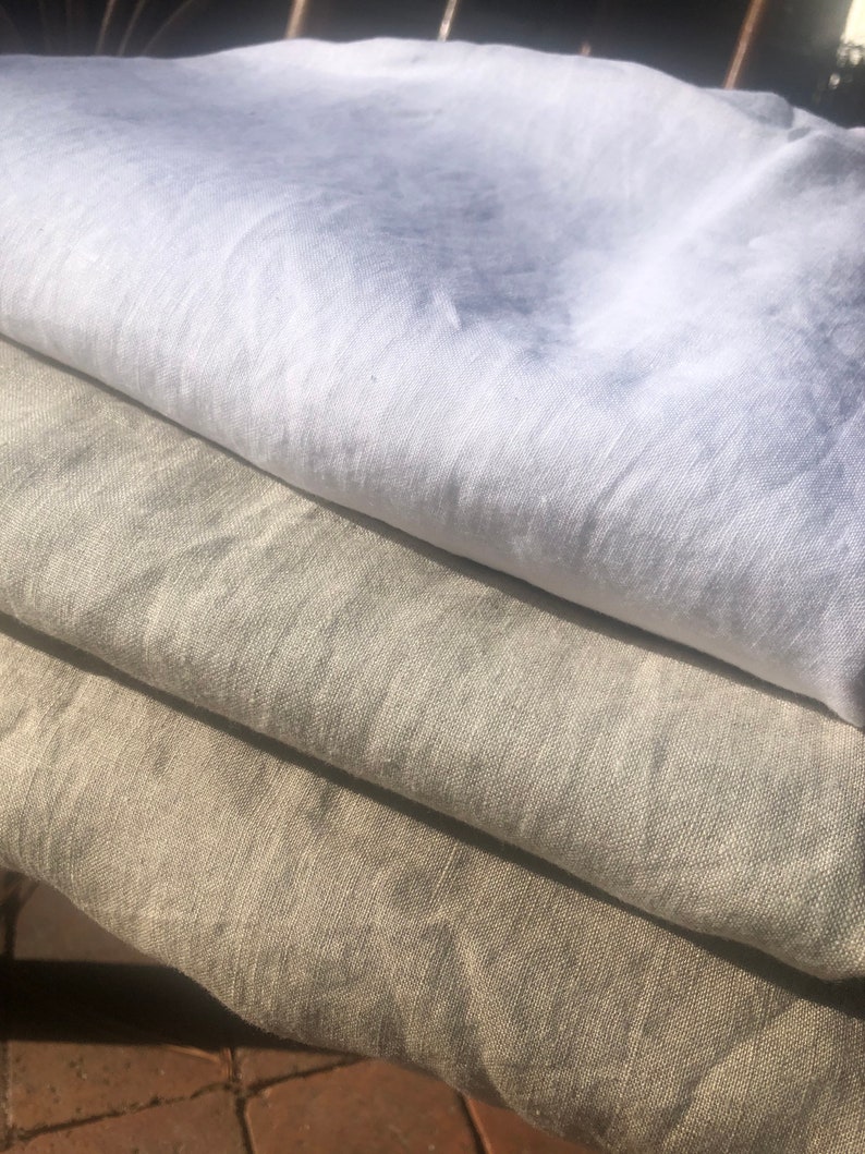 Gardinpanel i blekt linne: Europeiskt lin, anpassad storlek bild 10