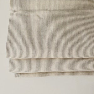 Stripe Linen Custom Roman Shades, 100% Linen Fabric Blinds, Linen Window Treatment, Modern Designer Fabric Shades, Made to order