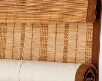 Blackout bamboo Shades, Outdoor Bamboo Shades, Designer Window Treatment, Made to order Window Covering