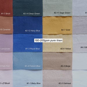 Pure Linen Fabric 200gsm Swatches - Curtain, Bedding & Roman Shade
