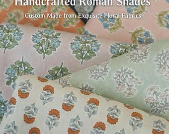 Pattern Fabrics Custom Roman Shades and Curtains: Handmade Window Treatment, Made to Order