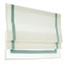 Colored Trim Roman Shades, Custom Fabric Modern Shades, Kitchen Window Treatment, Made to order Window Covering