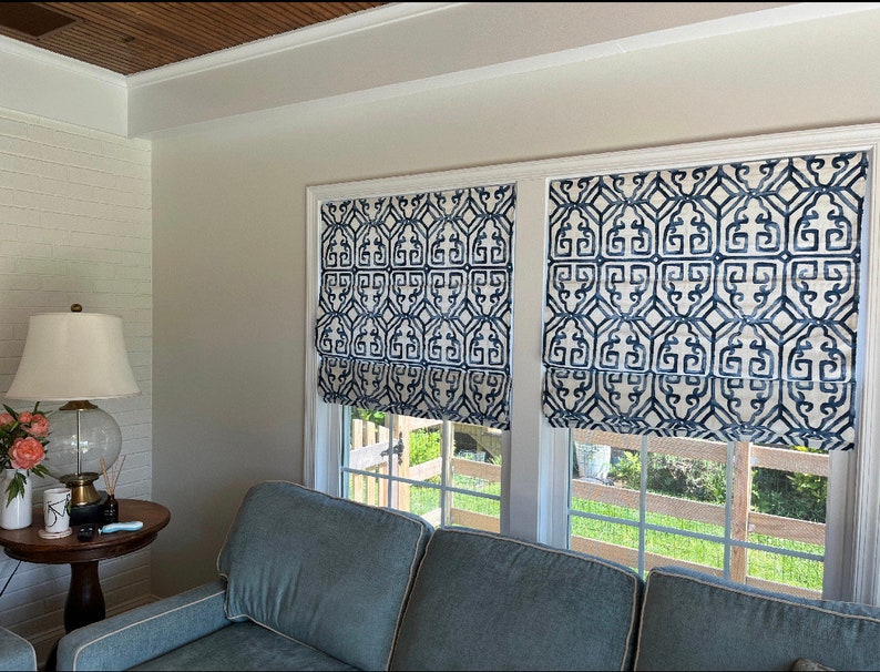 Custom Roman Shades and Curtains, Fabric by Your Choice, Handmade Window Treatment, Made to order image 5