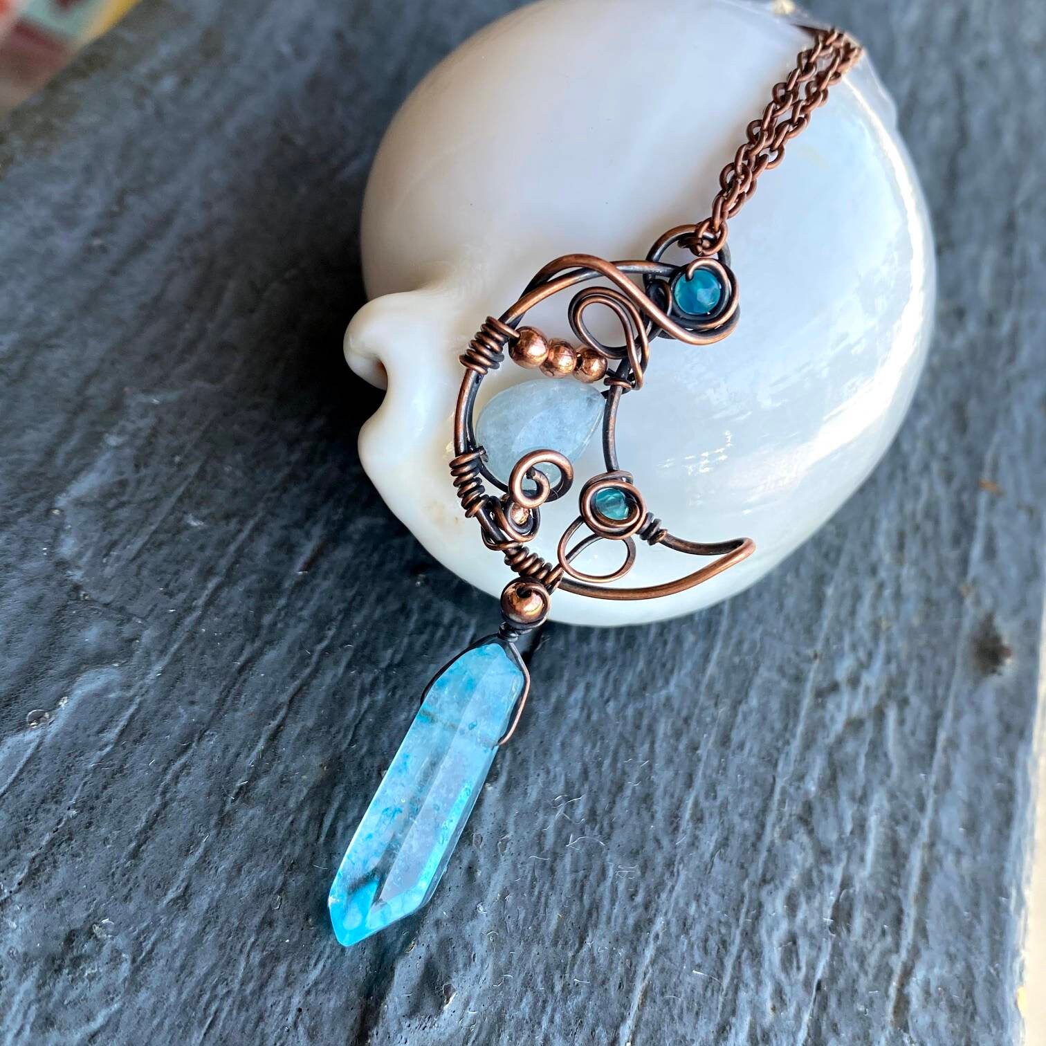 アクセサリー Blue Moon Blue Moon Necklace - 1 in / 26 mm Anodized Niobium Charm or