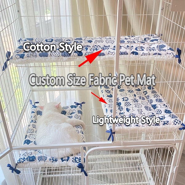 Custom cat nest kennel mats flannel liners for cage tailored cage liner custom cage liner plush thickened pet anti-scratch mat pet supplies
