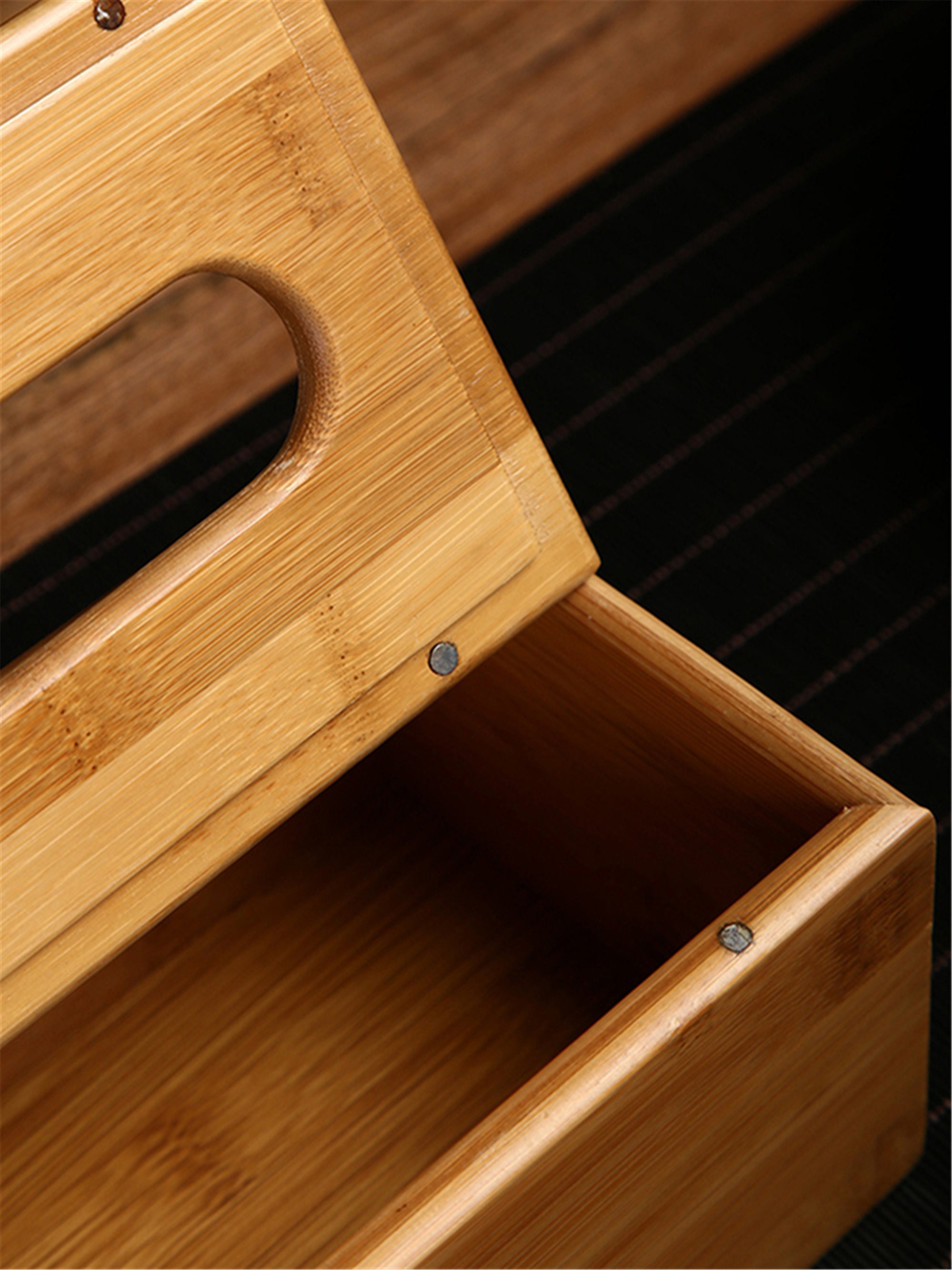 Bamboo White Tissue Box Cover