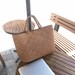 Natural straw bag with silk scarf straw weaving beach bag laptop bag market basket 