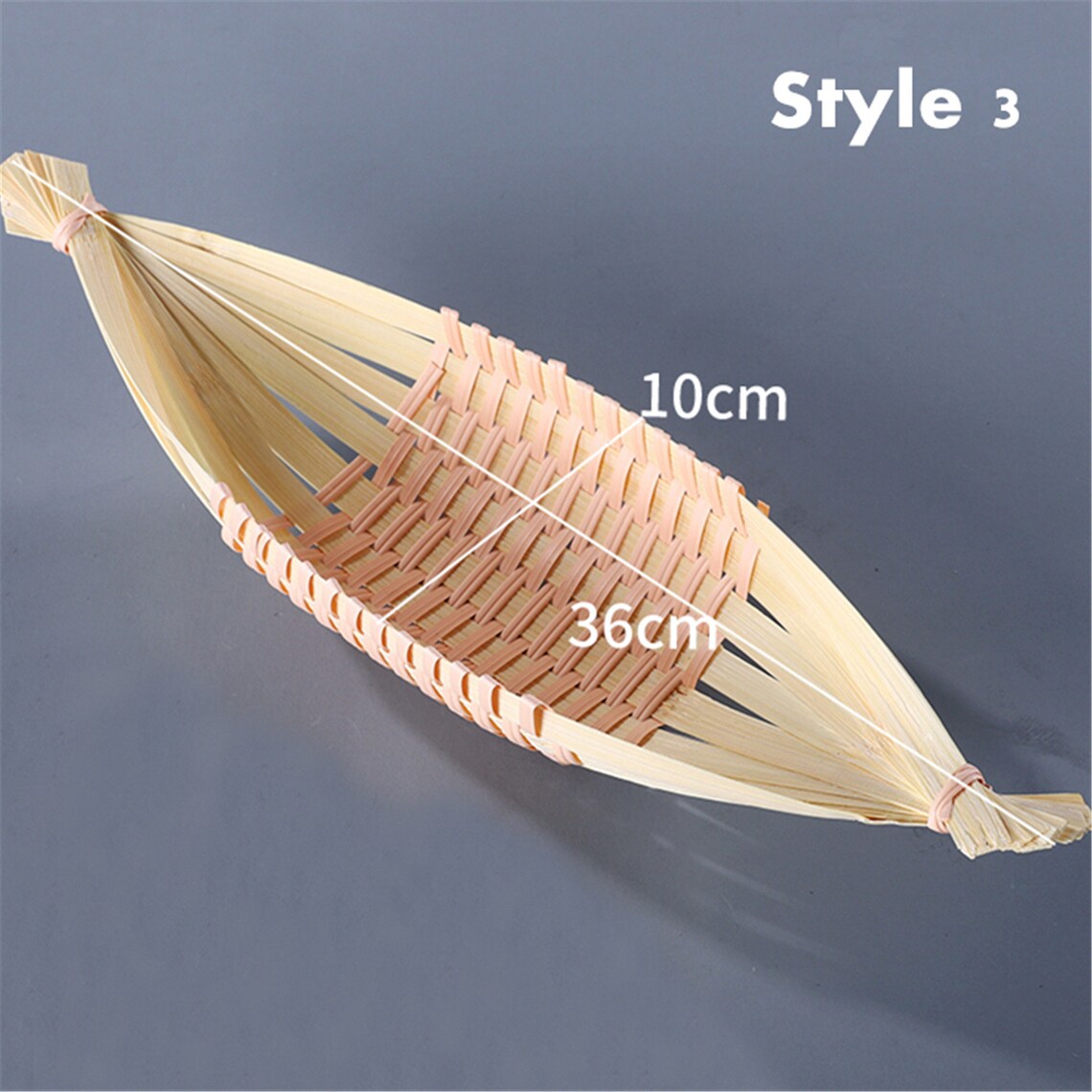 Hand woven storage basket boat shape bamboo basket bamboo Etsy