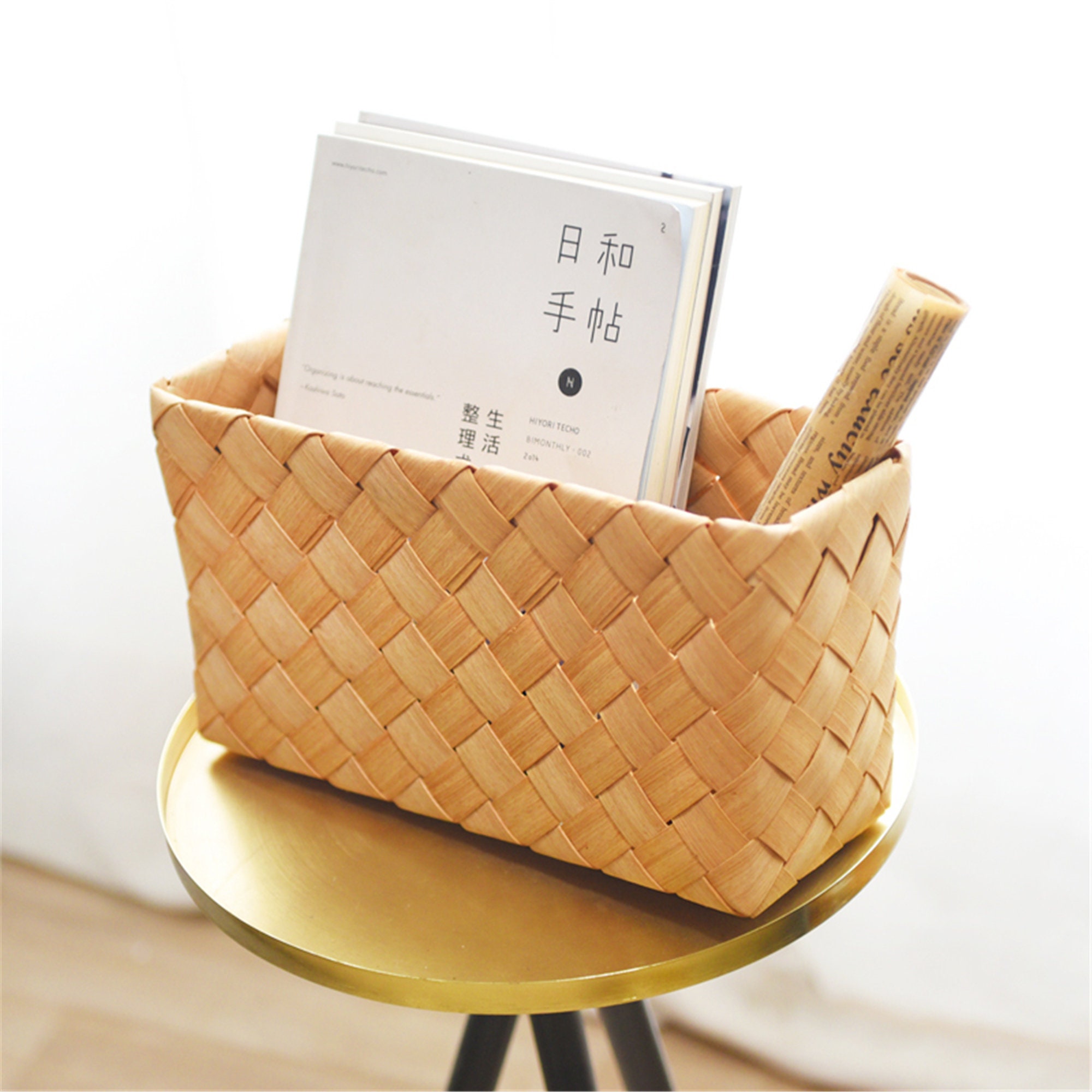 Cesta de bambú cesta de almacenamiento tejido Cesta de bambú | Etsy