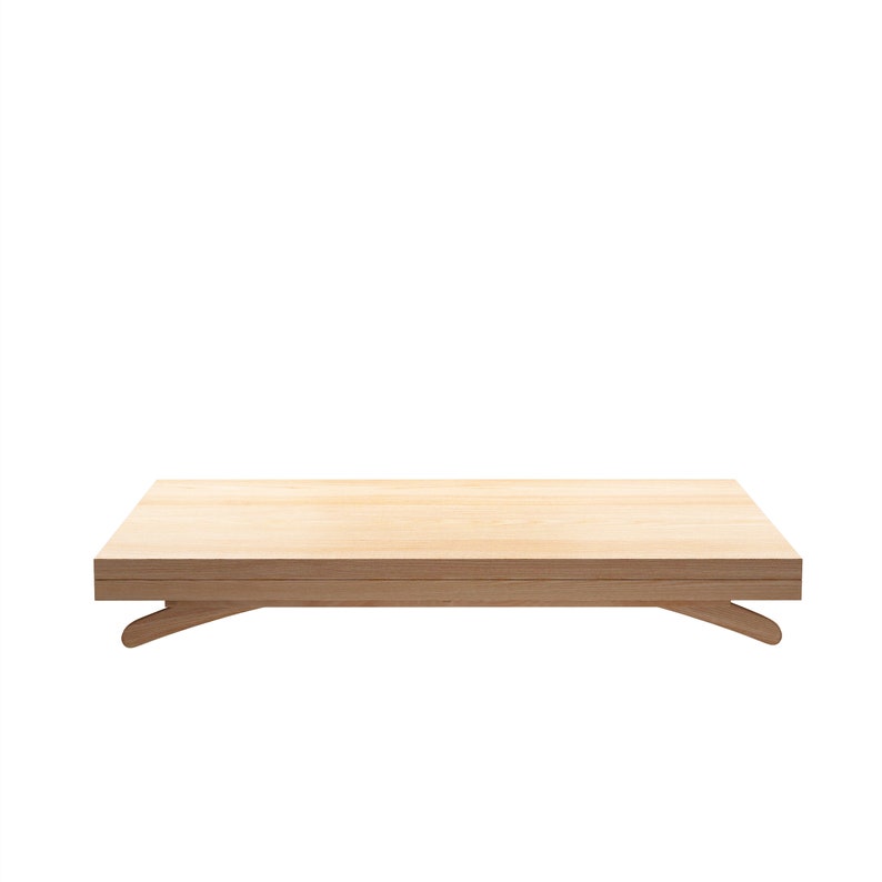 Custom made transformer 4 in 1 dining/coffee/dinner/tea table,Adjustable height expandable natural wood table image 7