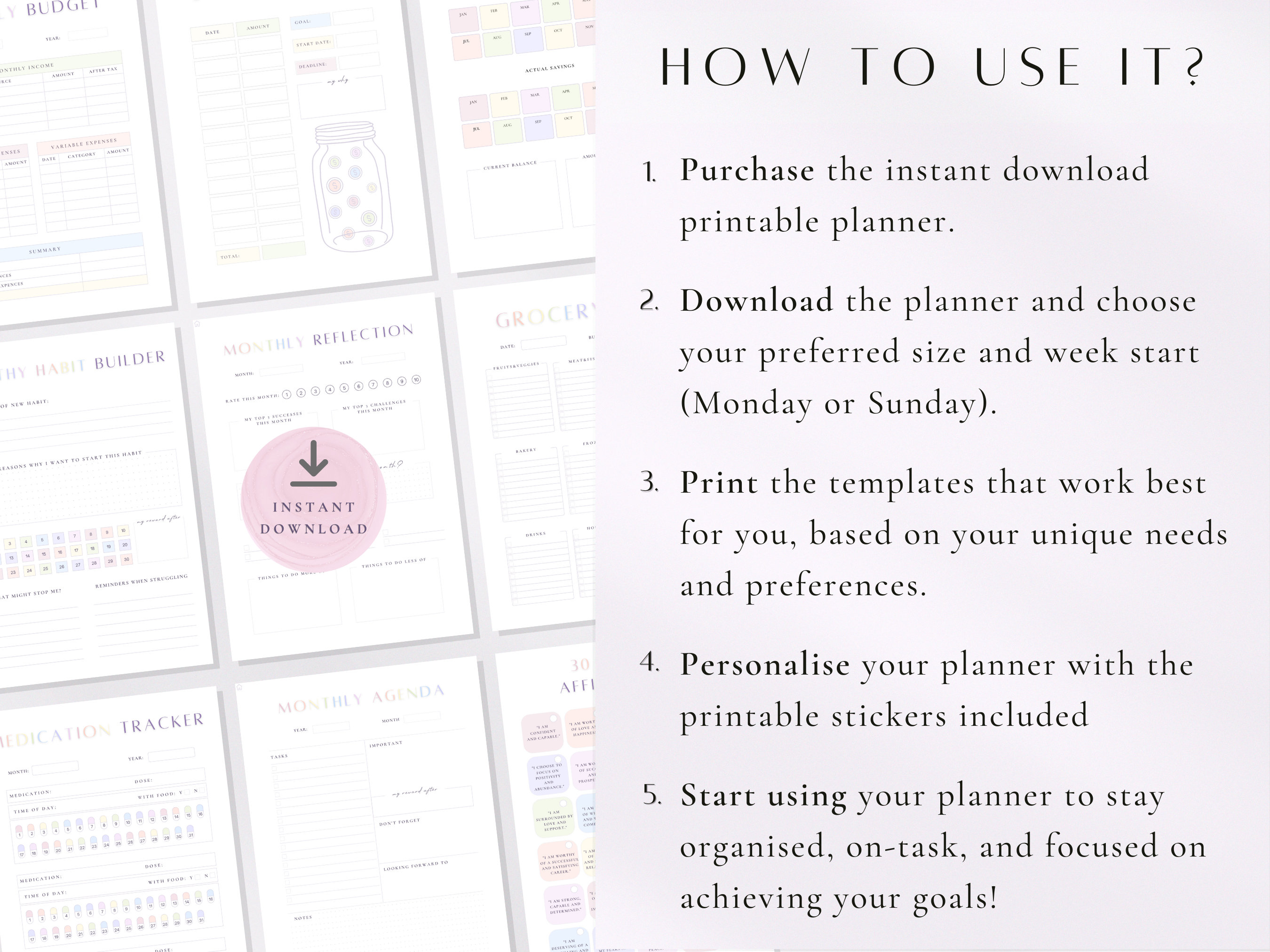 Inclusive Weekly Planner