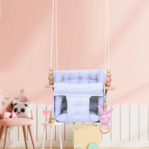 Swing Chair, Kids Swing , hammock baby swing, fabric swing,indoor swing, cotton fabric swing, swing chair,swing,Puffy swing,baby gift White