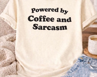 Coffee and Sarcasm T-Shirt | Funny Coffee Lover Tee