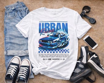 Urban Racing T-Shirt, JDM Sports Car Graphic Tee, Street Racing Apparel