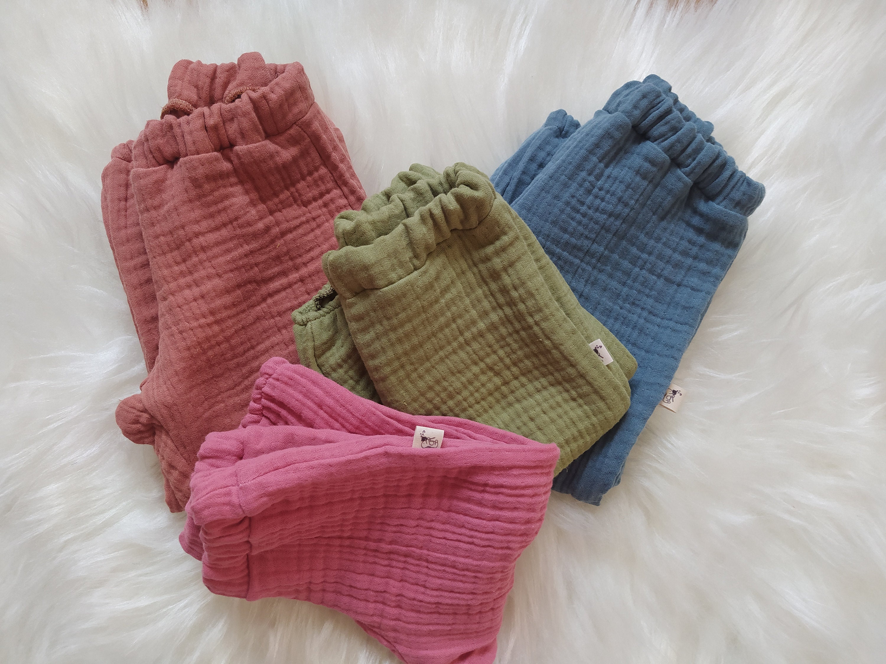 Kids Muslin Trousers, 100% Cotton Baby Pants, Boho Style Pants, Multi-Muslin-Seasonal-Kids Pants, Toddler Clothing, Baby Clothing