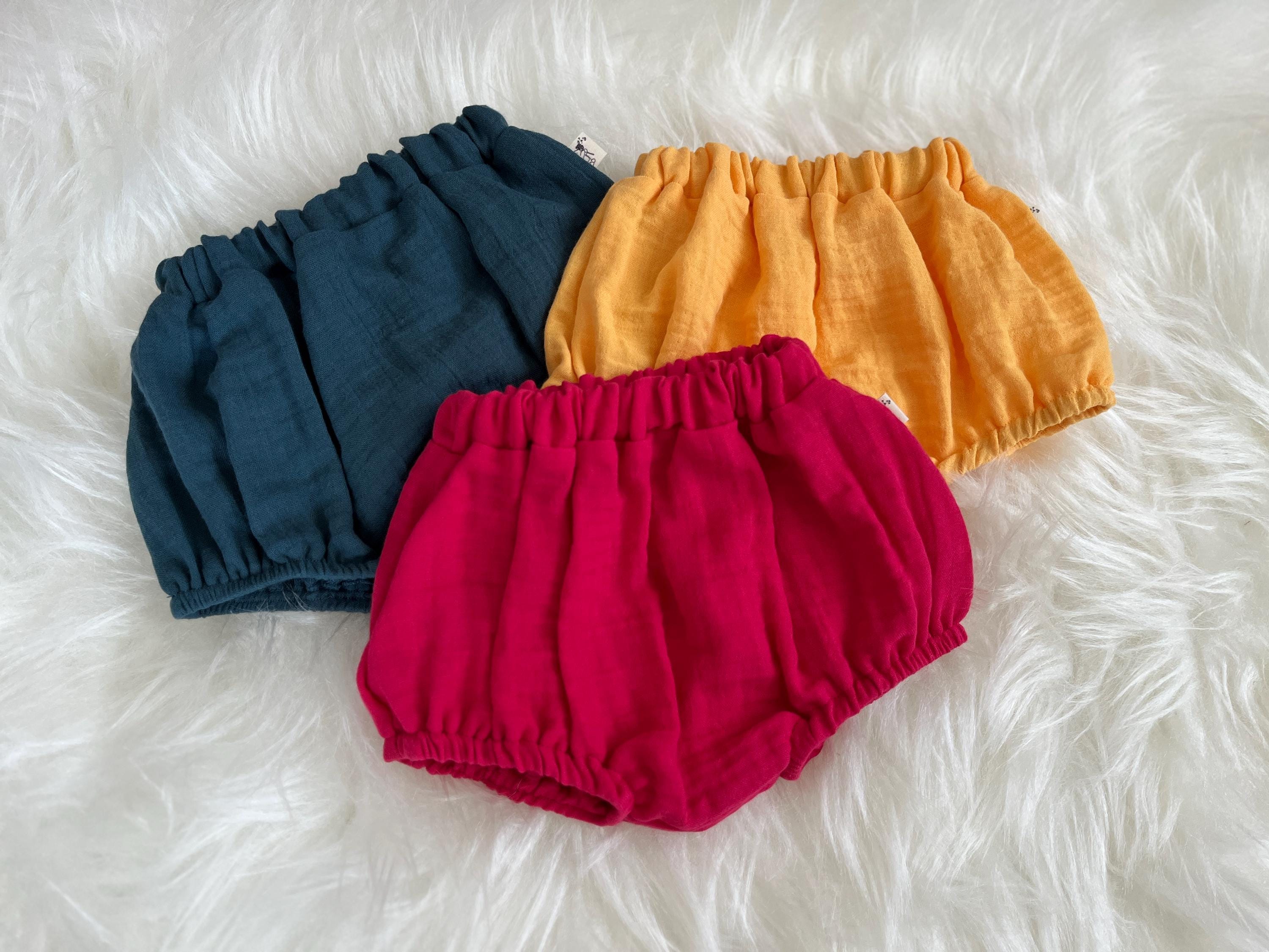 Muslin Baby Bloomer: Double Layer Cotton Shorts, Handmade