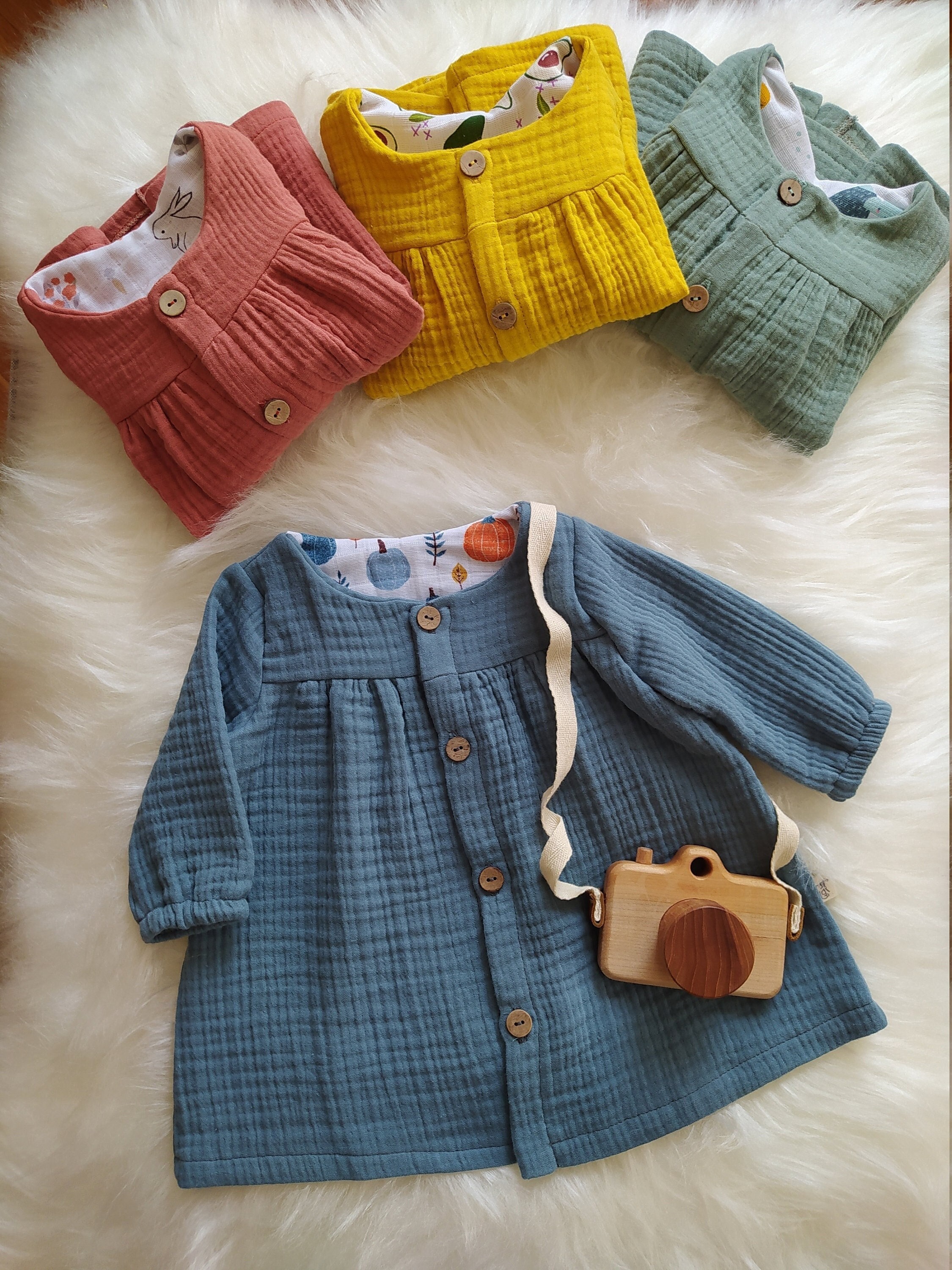 Boho Baby Girl Dress Muslin Dress Organic Cotton Natural Etsy