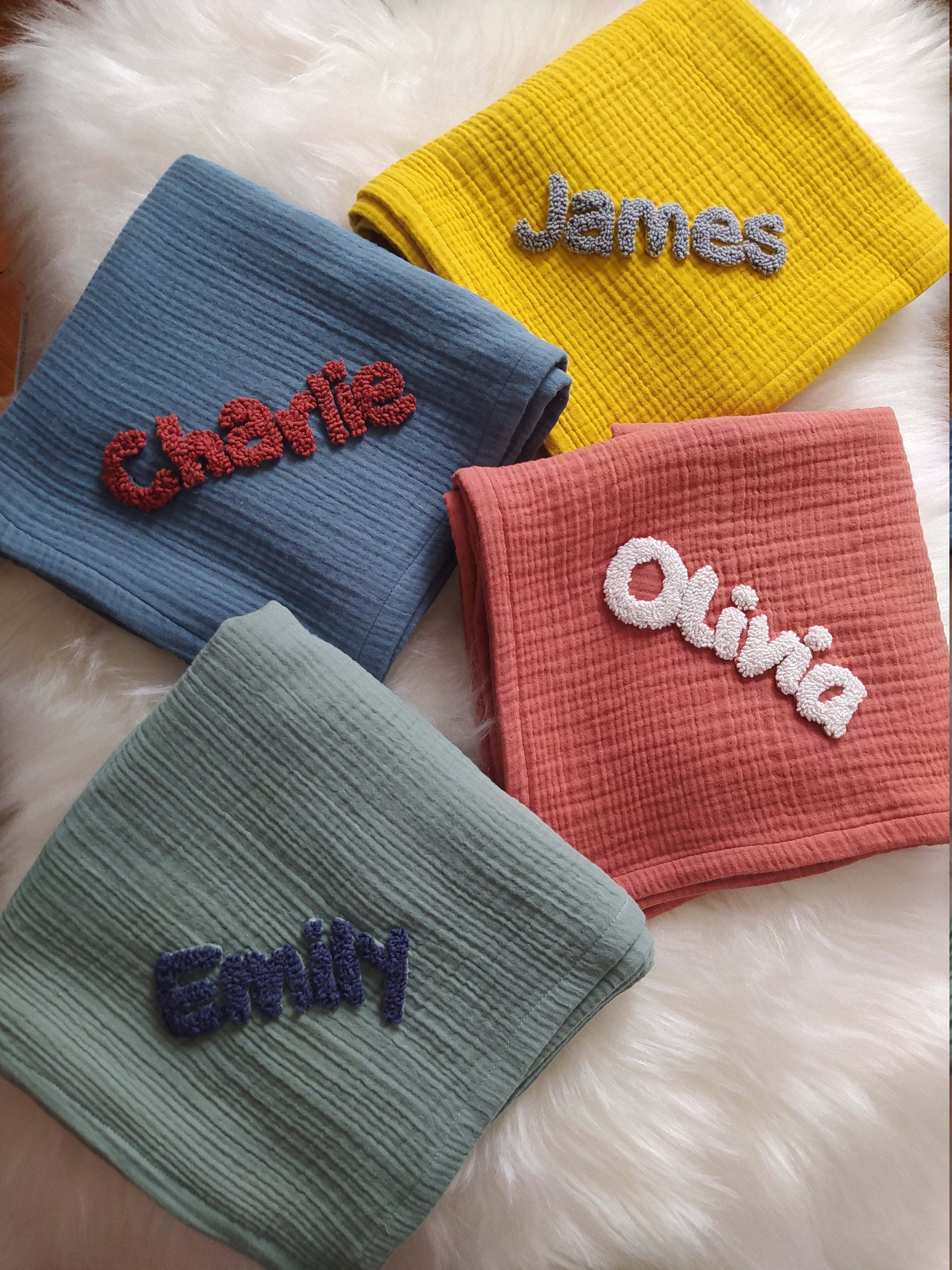 Personalized Baby Blanket/muslin Cotton Blanket/baby Blanket With Name