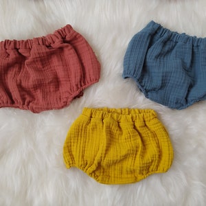 Braguitas de muselina para bebé (niña/niño), 100 % algodón, ropa de verano para bebé de algodón orgánico.