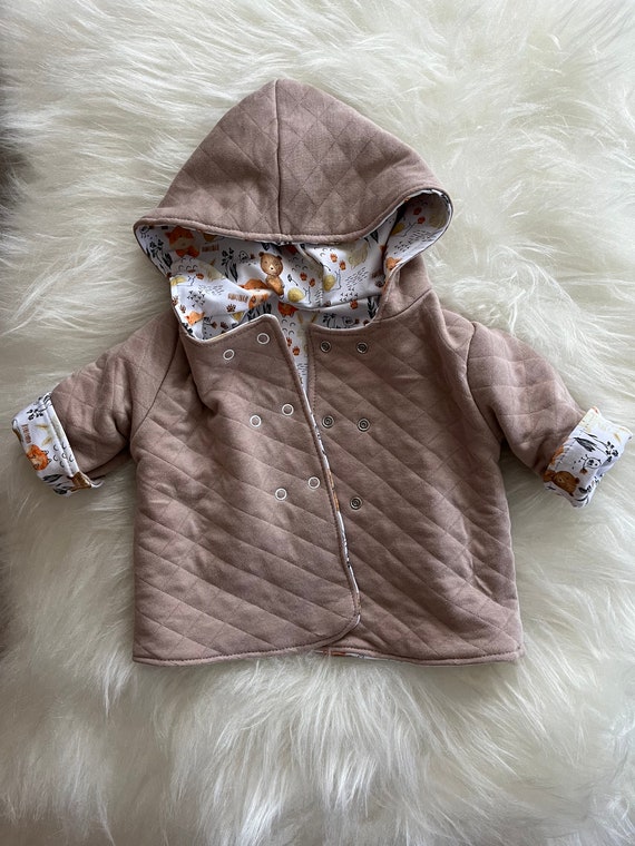 RUST HOODY IN QUILTED JERSEY, BABY RUST HOODY IN QUILTED JERSEY, BABY