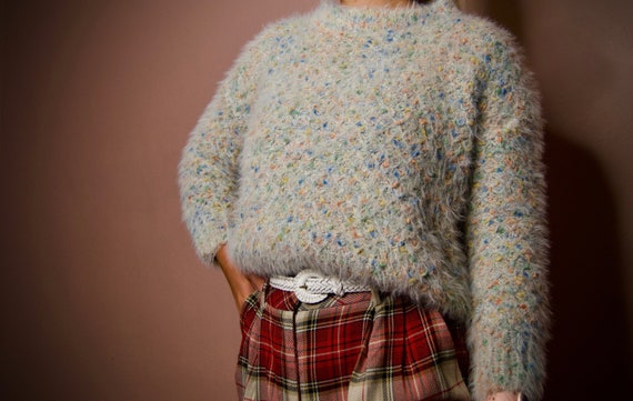 Vintage Knitted Fuzzy Sweater