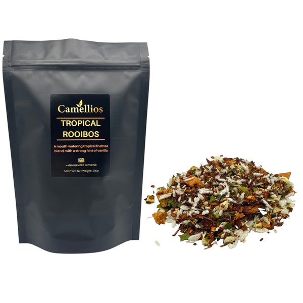 Té tropical de rooibos, té de hojas sueltas de rooibos, camellos