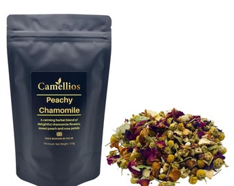 Peachy Chamomile Tea, Herbal Loose Leaf Tea, Camellios