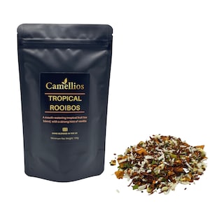 Tropical Rooibos Tea, Herbal Loose Leaf Tea, Camellios