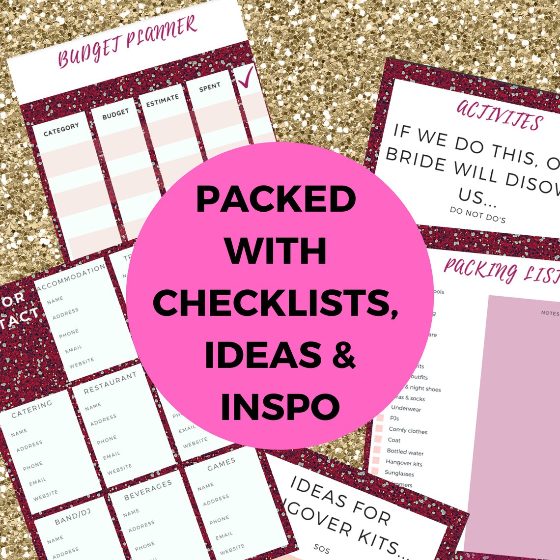 Bachelorette Planner Printable Printable Bachelorette Planner | Etsy