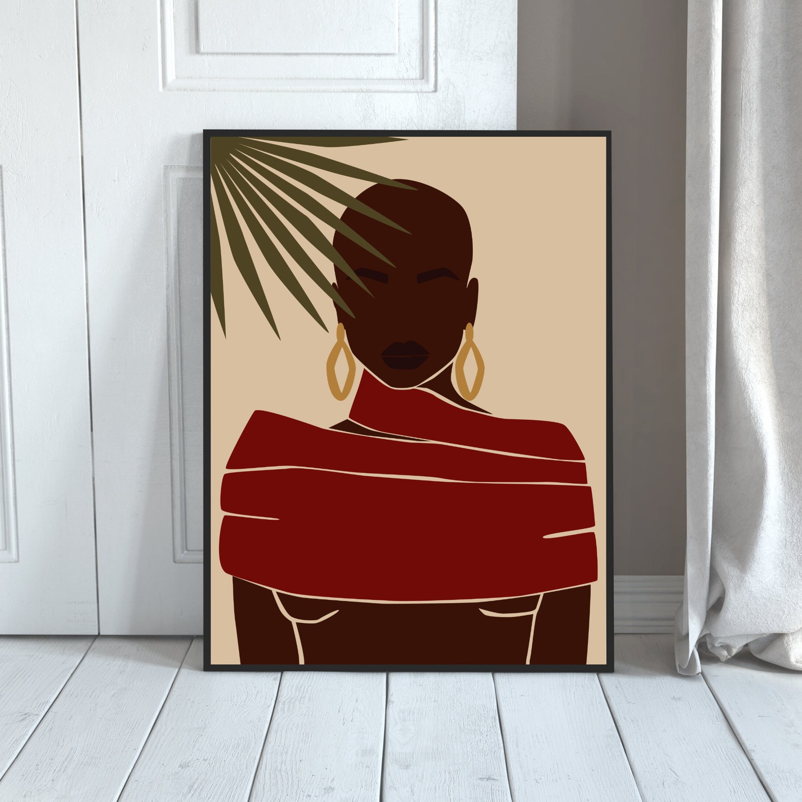 Black Female Wall Art / Poster Black Girl Modern Print Etsy