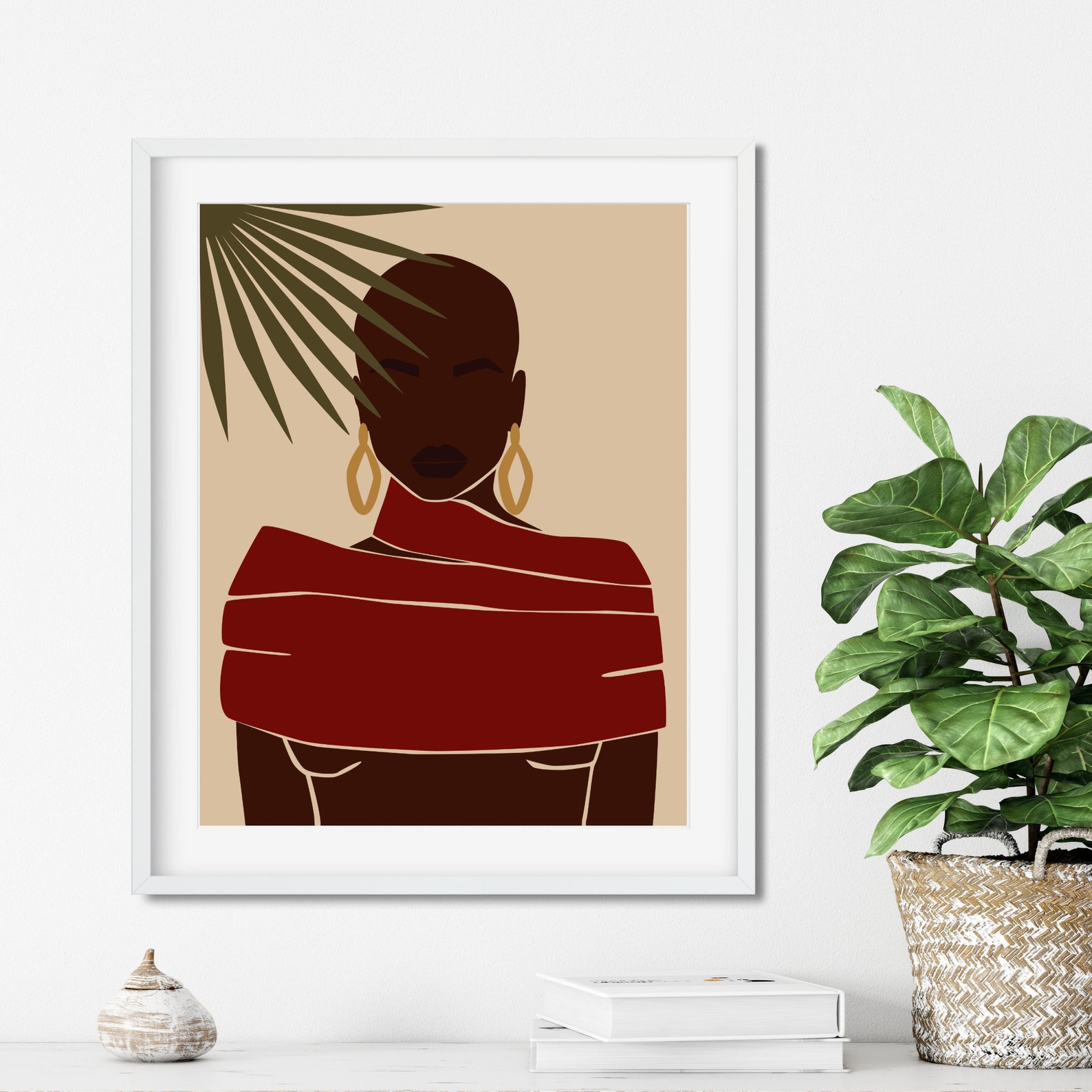 Black Female Wall Art / Poster Black Girl Modern Print Etsy