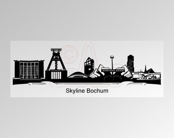 Bochum skyline vector illustration