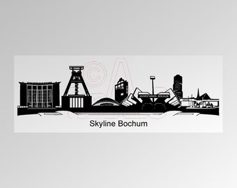 Vector graphics Skyline Bochum