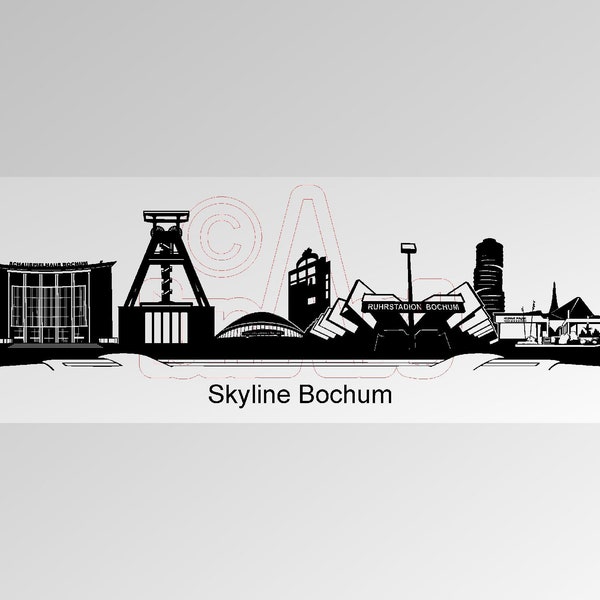 Vektorgrafik Skyline Bochum