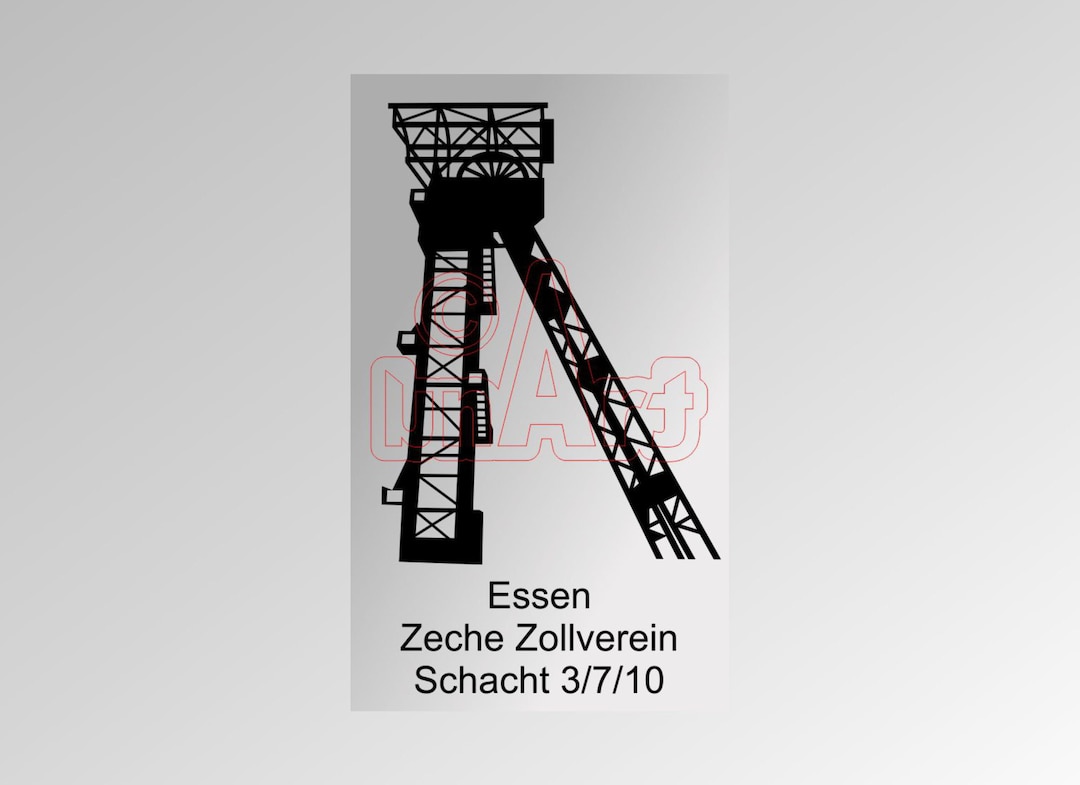 Vector Graphic Essen Zollverein Coal Mine Shaft 3.7.10 - Etsy