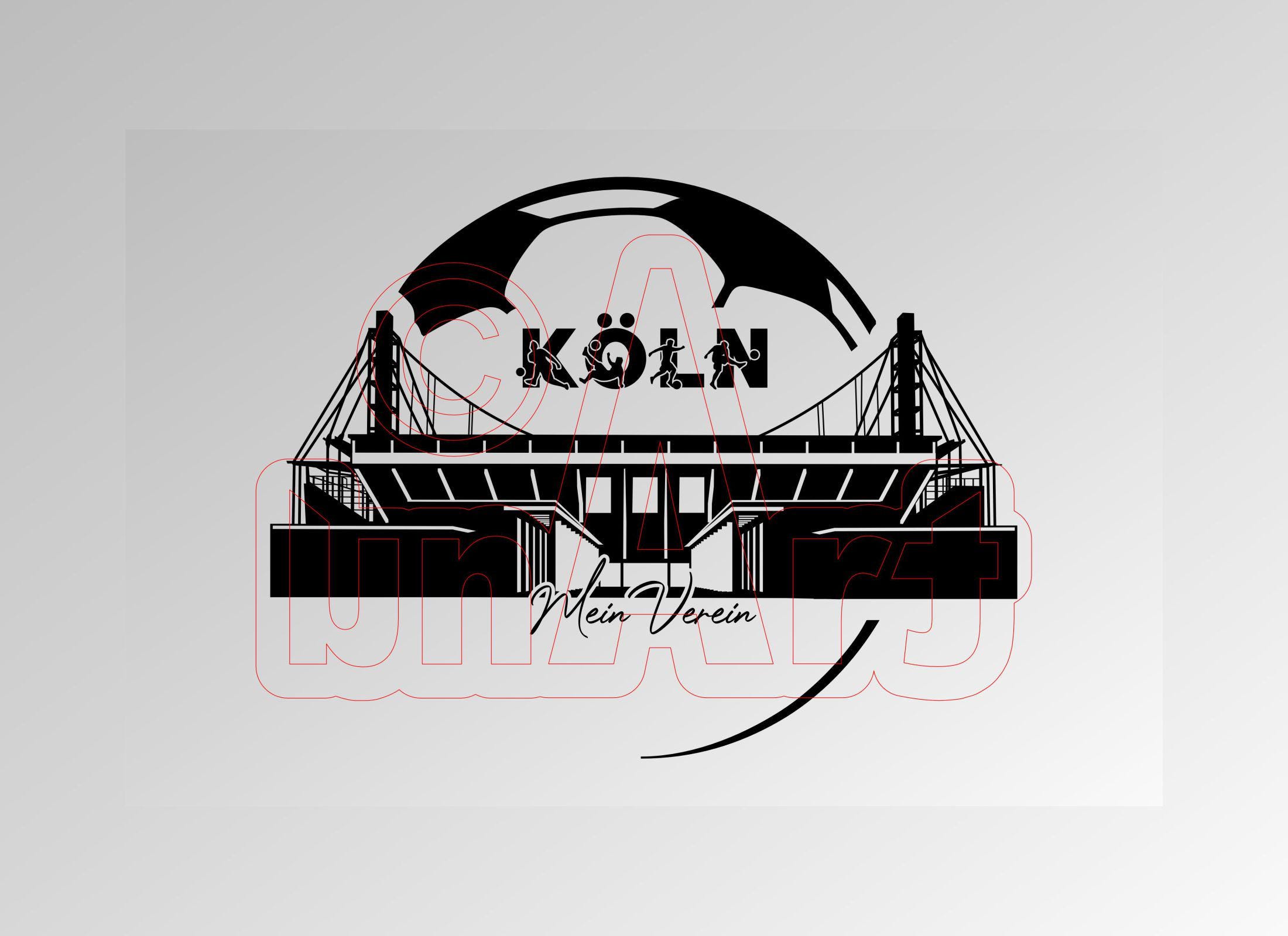 Borsa Da Stadio 1. FC Köln – Colore Nero – Tracolla Rimovibile Con Scritta – Zip E Scomparti