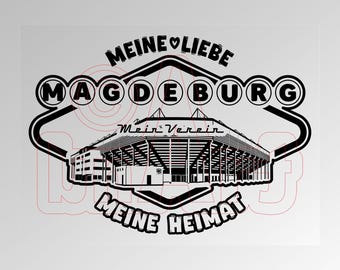 Vector graphic My love Magdeburg My club.