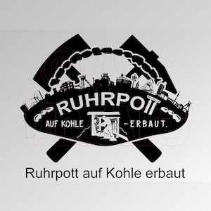 Vector illustration Ruhrpott built on coal