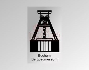 Illustrazione vettoriale del Museo minerario di Bochum