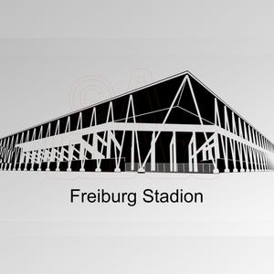 Vectorgrafiek Freiburg Stadion