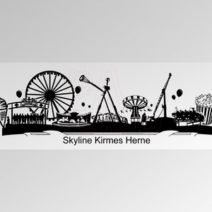 Vector graphic Skyline Kirmes Herne