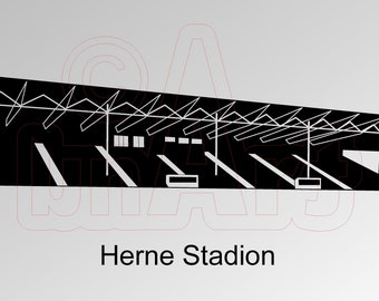 Vector illustration of Herne Stadium