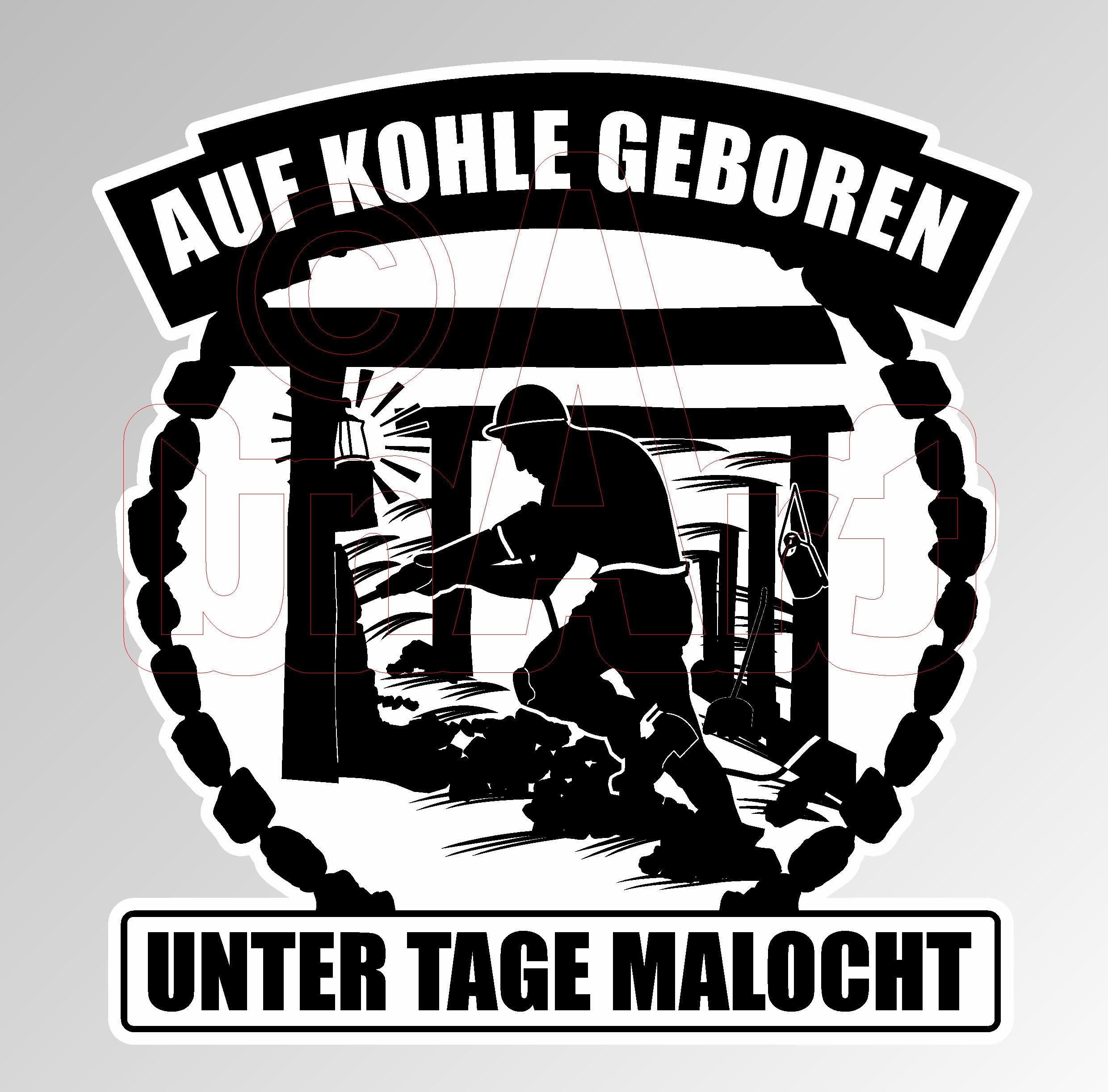 Schiefer-Schild „Ruhrpott – Auf Kohle Geboren“ Mit Lasergravur – 8x22 Cm, Wetterfest Für Tür Oder Wand