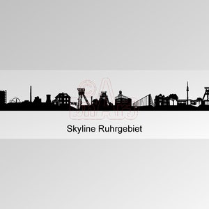 Vector illustration skyline Ruhr area