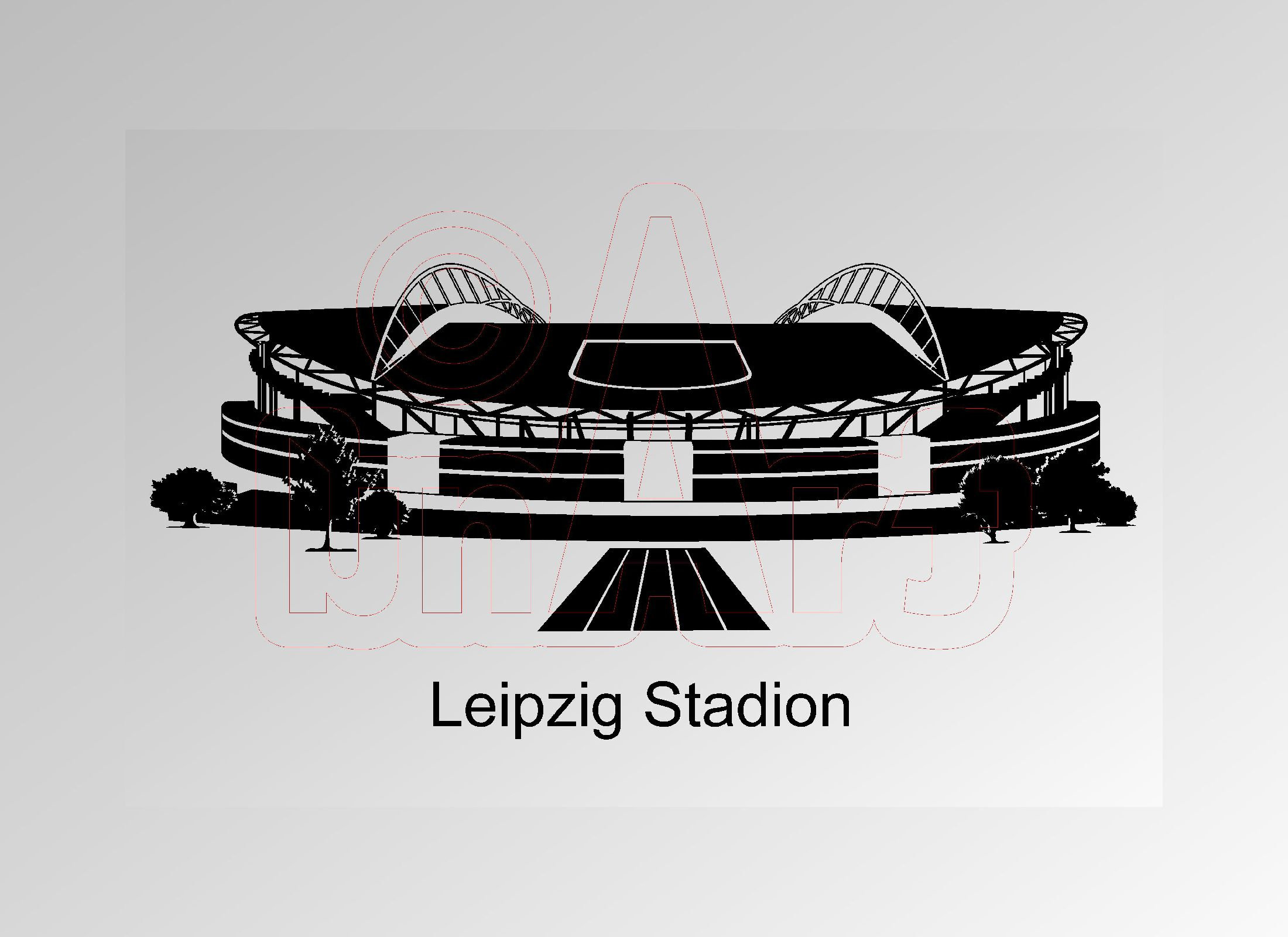 Vector graphic Leipzig Stadium